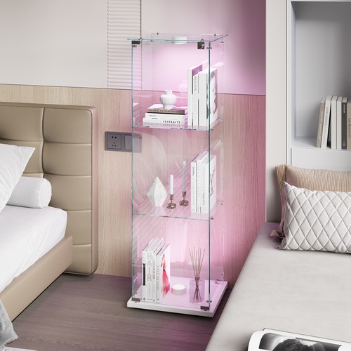 Schrank hartglas vitrine - schrank,