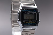 Rare Vintage 1998 Tested SEIKO ALBA Y799-4750 Digital Alarm Chronograph Watch