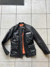 KTM Motorrad Leder-jacke IT XL Schwarz  Made In Italy Hochwertig Vintage Biker