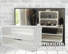 Breite weiße Obstkiste mit