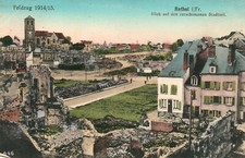 Ak*  Rethel i.Frankr. - Blick auf d. zersch.Stadtteil Feldz.14/15 (AB)20399