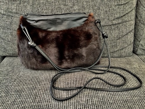 Vintage pelz handtasche mit - vintage, pelz-handtasche
