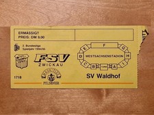 Sammlerticket FSV ZWICKAU SV