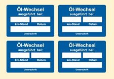 Ölwechsel Aufkleber Serviceaufkleber 1 - 200 Stück 4 Sorten selbstklebend