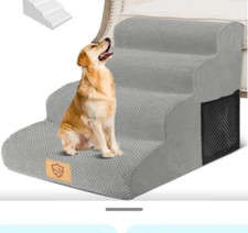 Hundestufen Treppe Haustier Katze Welpen Rampe für Hochbett Sofa 4 Stufen
