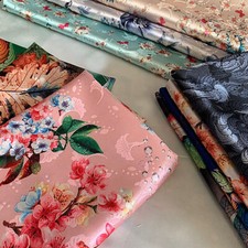 Satin Stoff Kunstseide