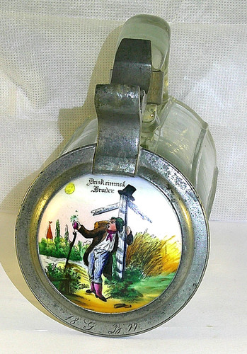 Antiker glas bierkrug - glas,