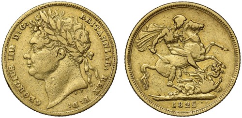 Georg 1825 sovereign - georg,