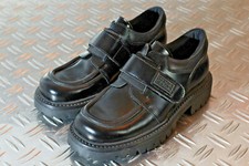 MEGA GAGA Unisex Kinderschuhe Halbschuhe Boots Klettverschluss Leder schwarz 31