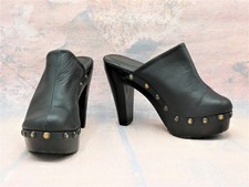 High heel clogs mit echter - heel,