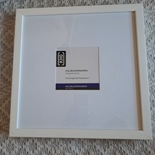 Bilderahmen, Weißes Holz, 30 x 30 cm, mit 11 x 11 cm Passepartout