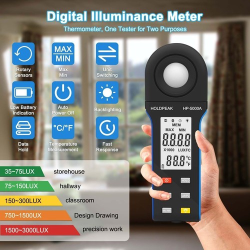 Digitales luxmeter bis 400 000 - luxmeter,