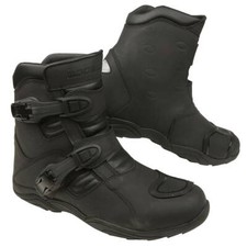Modeka Muddy Track Evo Schwarz Gr. 46 kurzer Motorradstiefel Touring Wasserdicht