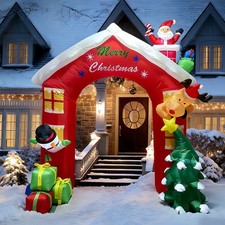 Aufblasbarer Weihnachtsbogen Als Gartendekoration Für Die Feiertage