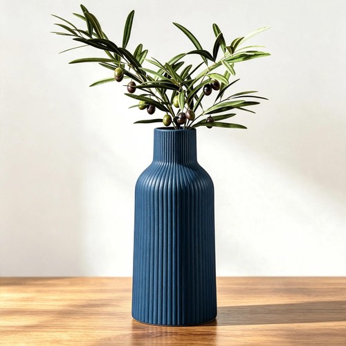 Keramikvase blau dekoration - keramikvase,