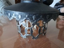 Vintage - Rustikale Metall-Decken/Hängeleuchte - 80er Jahre