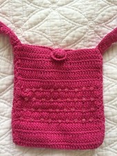 Noa Noa Häkeltasche pink mit Perlen, schön!