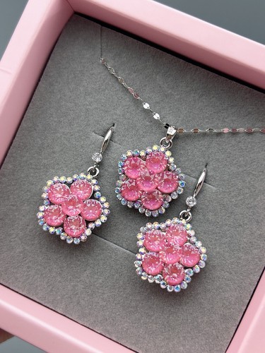Luxus blumen schmuckset silber - blumen,
