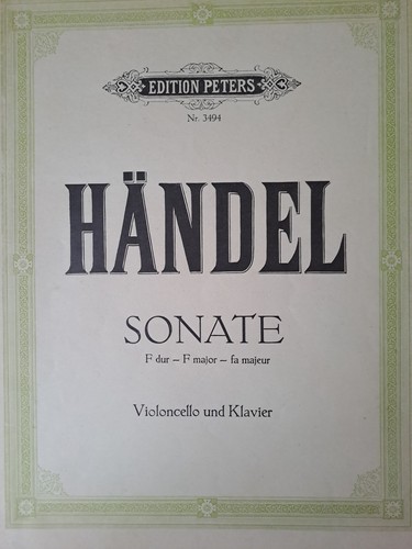 Noten cello händel sonate - noten,, cello,