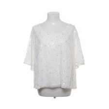 Ulla Popken, Hochzeitskleid, Größe: 54/56, Weiß/Silber -ZUk