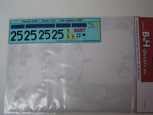 Decals für den ferrari - 1:24,