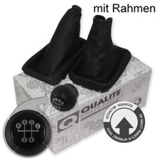 SCHALTKNAUF + SCHALTSACK + HANDBREMSSACK OPEL CORSA C (00-09) SCHWARZ 5-GANG