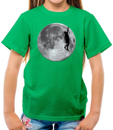 Klettern mond kinder shirt - klettern,