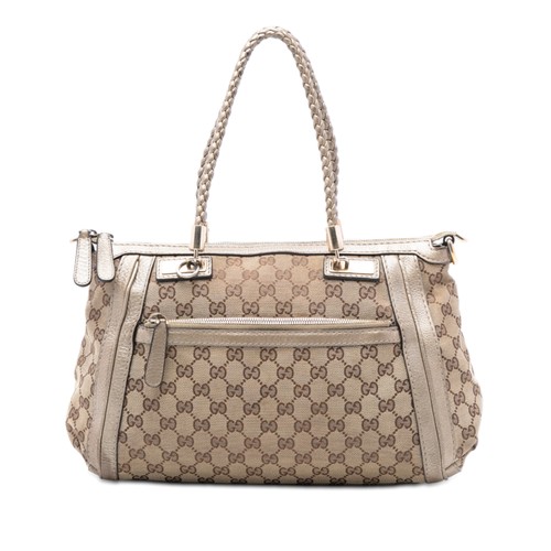 Gucci canvas bella satchel - bella,