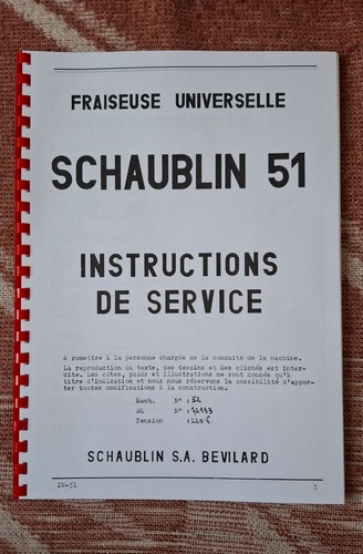 Betriebsanleitung schaublin - schaublin, 51