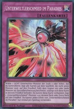 YuGiOh Unterweltlerschmied im Paradies INFO-DE072 Super Rare Deutsch Neu 1st