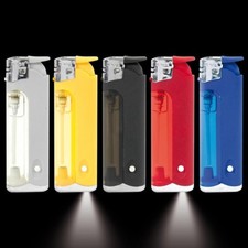 Feuerzeuge Feuerzeug Elektronik Gas Lighter mit Led Lampe Hallo Winterzeit 