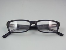 Prada VPR 11M ZXF-1O1 Brillengestell Lesebrille 52-16-140 Blau Braun Rechteckig