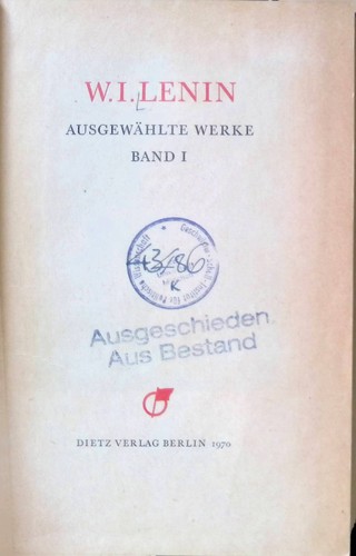 Ausgewählte werke band - 1.,