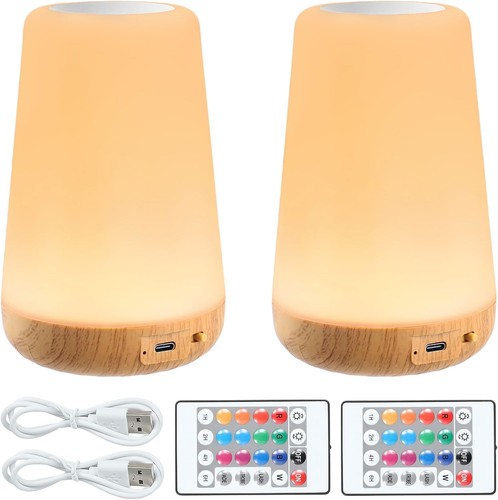 Nachttischlampe kunststoff 2er - nachttischlampe,
