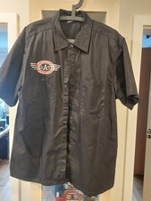 schwarzes Baumwoll-Hemd XL