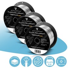 STAHLWERK 3er Set FLUX Fülldraht E71T-GS 0,9 mm 0,45 kg Drahtrolle D100 MIG MAG