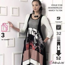 Schnittmuster Vogue 9108 Designerkombi Lagenlook Gr. 32-52