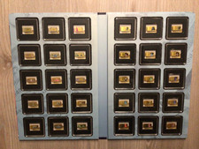 30 x Goldbarren „75 Jahre D-Mark“ 1/1000 oz 999 Feingold m. Zertifikaten, OVP