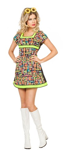 Disco kostüm damen kleid - disco, 70er