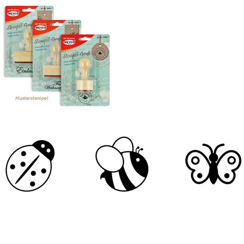 Meyco holz stempel 3er - meyco, set