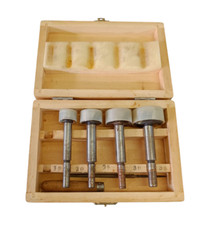 Forstner Bohrer Set 4-teilig Holzbohrer Satz 20-35mm in Koffer Astloch