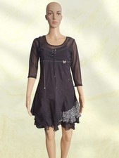 Kleid schwarz Boho Rock & Mesh