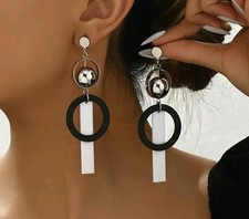 Coole Große Ohrringe Schwarz