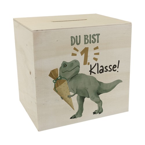 Dino mit schultüte - schultüte, spardose