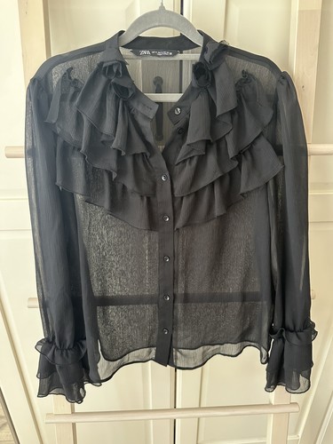 Zara bluse oberteil schwarz - zara,