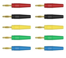 10PCS 2mm Löt Bananenstecker Vergoldeter Stecker Audio Lautsprecher Verstärker
