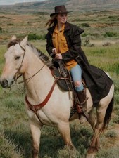 SCIPPIS Outdoor Reitmantel Mantel Regenmantel Riding Coat Oilskin schwarz braun