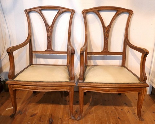 Jugendstil armlehnstühle - 2x,