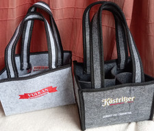2 Bottle-Bag/Flaschentasche - Köstritzer/Vulkan - Filz Bierträger 6 Fächern -NEU