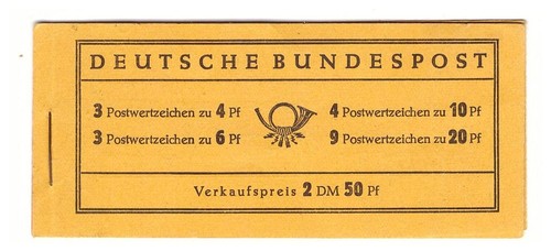 Bund 1951 markenheftchen nr - markenheftchen,